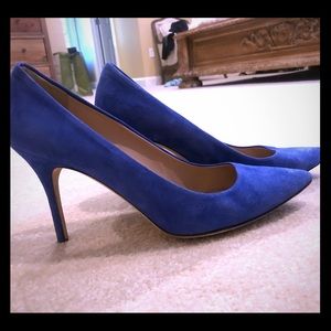Blue Suede Pumps
